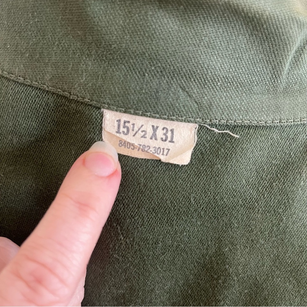 Vietnam-era vintage US Army cotton sateen utility shirt - Picture 7 of 7
